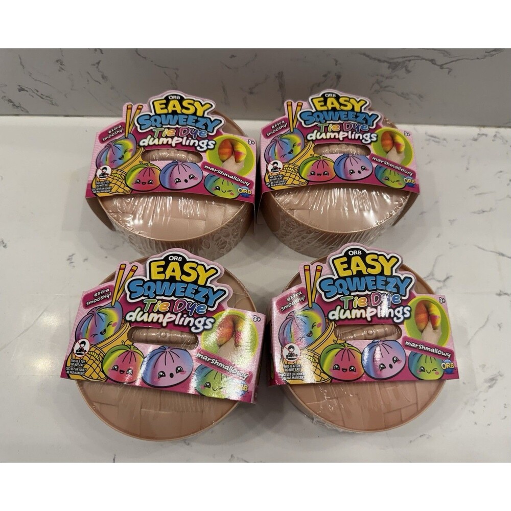 Tie Dye Mystery Squishy Bun Dumpling ORB Brand New Lot Of 4